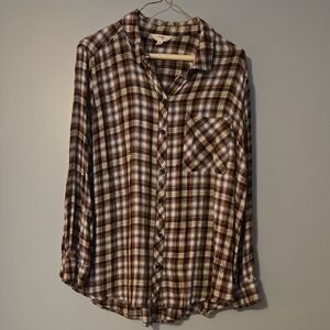 Terra & Sky Plaid Button Down